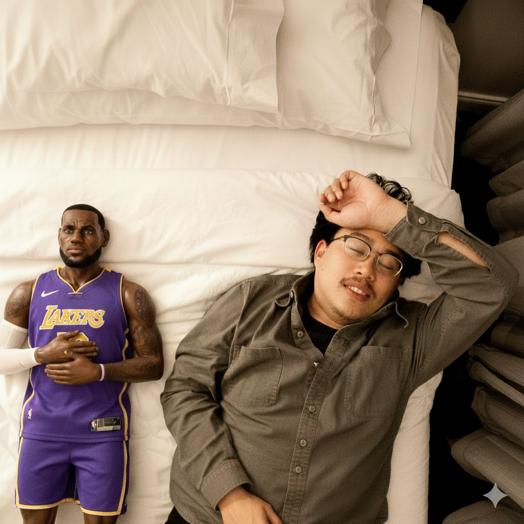 LeBron body pillow homage
